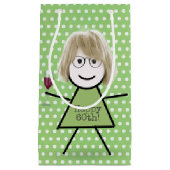 60e verjaardag op pooldots klein cadeauzakje (Voorkant)