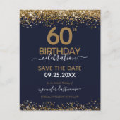 60e verjaardag Opslaan van de datum Begrotingsuitn (Voorkant)