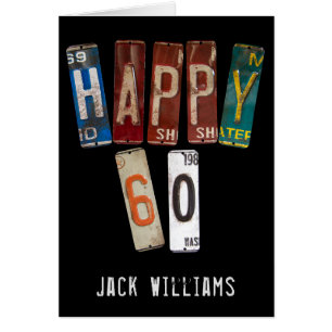 60e verjaardag oude borden voor een rijbewijs