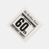 60e verjaardag Oude krant Funny Unieke Aangepast Servet (Hoek)