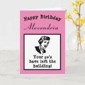 60e verjaardag over de heuvel gepersonaliseerd kaart (Gele Bloem)