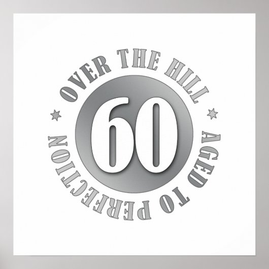 60e verjaardag over de heuvel poster (Voorkant)
