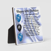 60e verjaardag Pap Poem Plaque Fotoplaat (Voorkant)