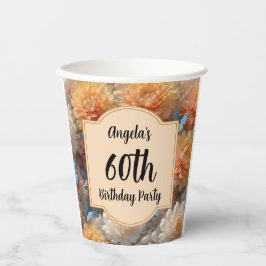 60e verjaardag papieren bekers