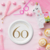 60e verjaardag papieren bordje (Feest)