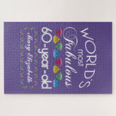 60e verjaardag Pareltjes Paars met de meest verblu Legpuzzel (Horizontaal)