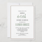 60e verjaardag Parrot Black White Stripe Birthday Kaart (Achterkant)