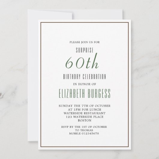 60e verjaardag Parrot Black White Stripe Birthday Kaart (Achterkant)