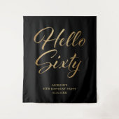 60e verjaardag Party Banner Wandkleed (Voorkant)