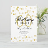 60e Verjaardag Party Faux Gold Folie Glitter Light Kaart (Staand voorkant)