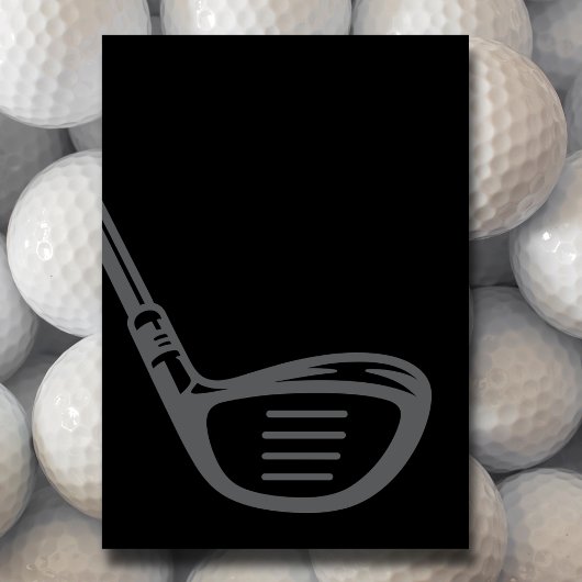 60e verjaardag Party Foto Modern Golf Zwart Kaart