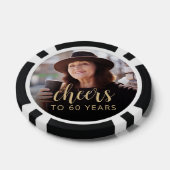 60e verjaardag Party Foto Proost Poker Chips (Enkel)