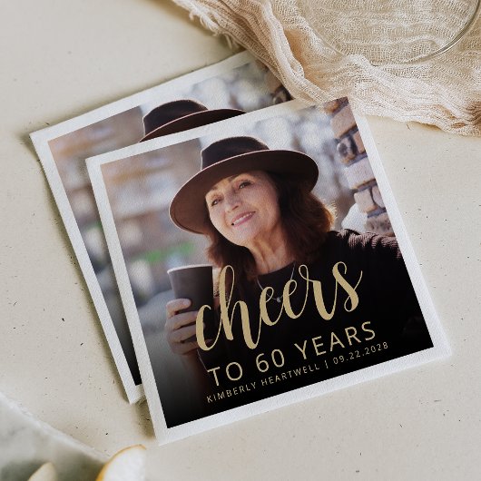 60e verjaardag Party Foto Proost Servet