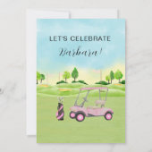 60e verjaardag Party Lady Golfer thema uitnodiging (Achterkant)