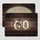 60e verjaardag Party-markquee verlichting op bakst Kaart (Voorkant / Achterkant)