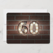 60e verjaardag Party-markquee verlichting op bakst Kaart (Voorkant)