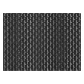 60e verjaardag Party Naam Zwart Modern Patroon Tafelkleed (Voorkant (Horizontaal))