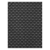 60e verjaardag Party Naam Zwart Modern Patroon Tafelkleed (Voorkant)