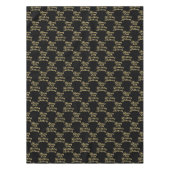 60e verjaardag Party Naam Zwart Modern Patroon Tafelkleed (Voorkant)