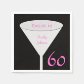 60e verjaardag Party Papieren servetten (Voorkant)