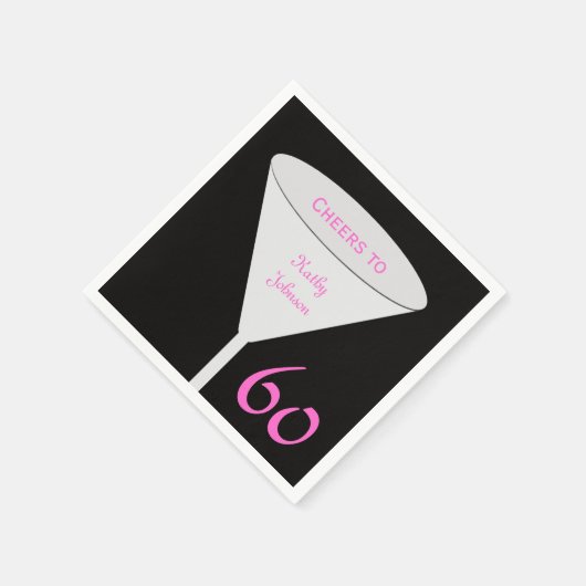 60e verjaardag Party Papieren servetten (Hoek)