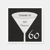 60e verjaardag Party Papieren servetten (Voorkant)