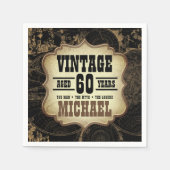 60e Verjaardag Party Thema Custom Name Servet (Voorkant)