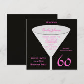60e verjaardag Party uitnodiging 60e Toast (Voorkant / Achterkant)