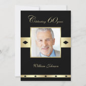60e verjaardag Party Uitnodiging Foto 60e (Voorkant)