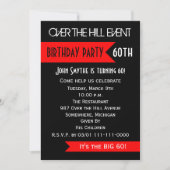 60e verjaardag Party uitnodiging Over de heuvel (Voorkant)