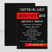 60e verjaardag Party uitnodiging Over de heuvel (Voorkant / Achterkant)