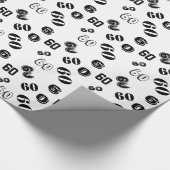 60e verjaardag personaliseert leeftijd cadeaupapier (Hoek)