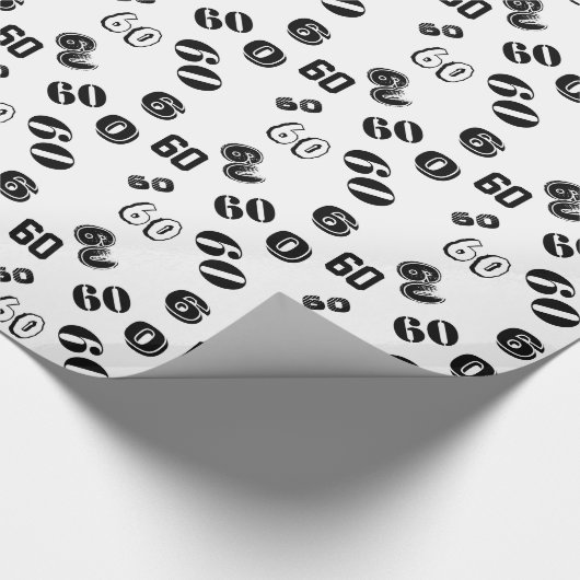 60e verjaardag personaliseert leeftijd cadeaupapier (Hoek)