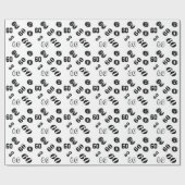 60e verjaardag personaliseert leeftijd cadeaupapier (Vlak)