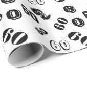 60e verjaardag personaliseert leeftijd cadeaupapier (Rol Hoek)