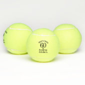 60e Verjaardag Persoonlijke Grappige Tennisballen (Multi)