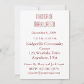 60e verjaardag Persoonlijke uitnodiging (Achterkant)