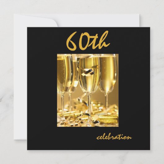 60e verjaardag Persoonlijke uitnodiging (Voorkant)