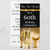 60e verjaardag Persoonlijke uitnodiging (Voorkant / Achterkant)