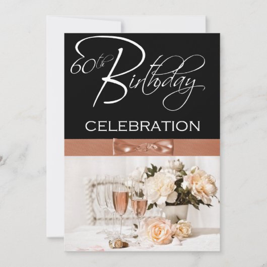 60e verjaardag Persoonlijke uitnodiging (Voorkant)