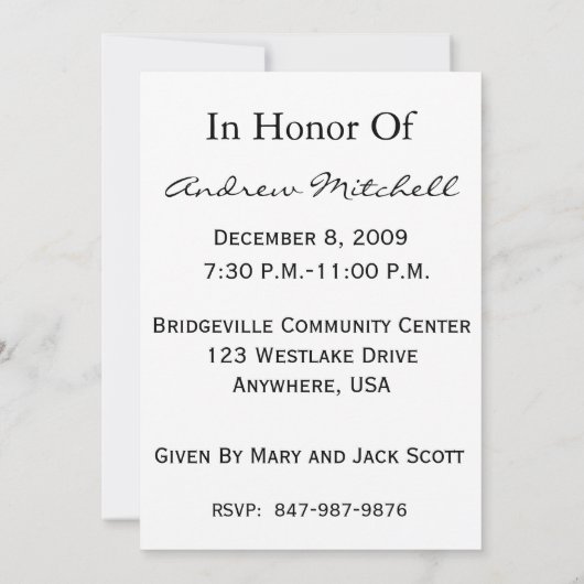 60e verjaardag Persoonlijke uitnodiging (Achterkant)