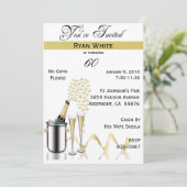 60e verjaardag Persoonlijke uitnodiging (Staand voorkant)