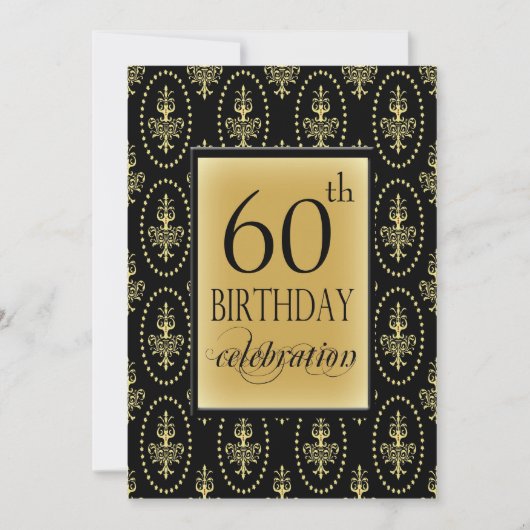 60e verjaardag Persoonlijke uitnodiging (Voorkant)