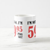 60e verjaardag plus belasting koffiemok (Center)
