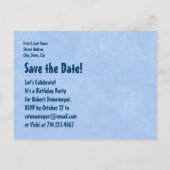 60e verjaardag Pool Party Save the Date V060 Aankondigingskaart (Achterkant)