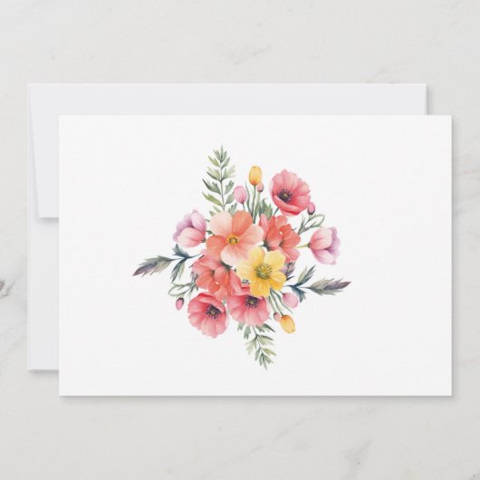 60e verjaardag Poppy Spring Bloemen Foto Kaart (Achterkant)