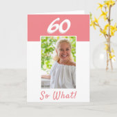 60e verjaardag positieve foto verjaardag kaart (Gele Bloem)