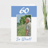 60e verjaardag positieve foto verjaardag kaart (Voorkant)