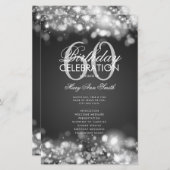 60e verjaardag Programma Glam Licht Silver met Men (Voorkant / Achterkant)