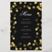 60e verjaardag Programma Gold Confetti met menu (Achterkant)